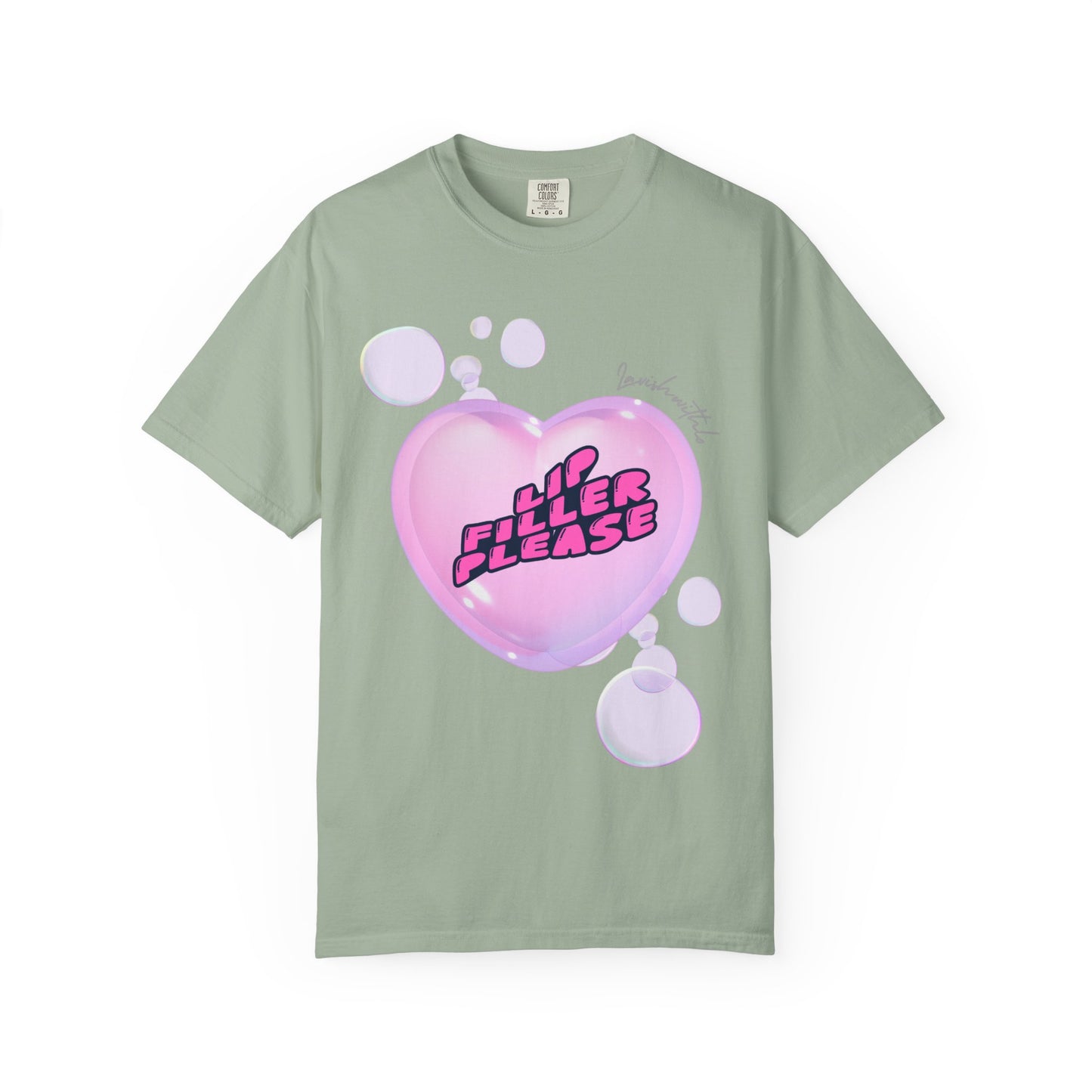 T-Shirt — 'Lil Filler Please' Pink Heart Graphic Tee
