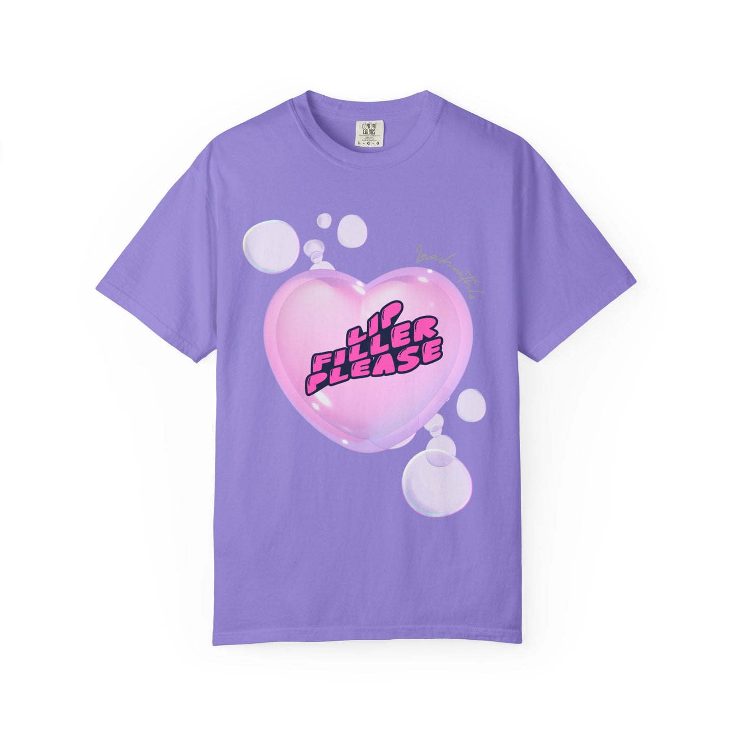 T-Shirt — 'Lil Filler Please' Pink Heart Graphic Tee