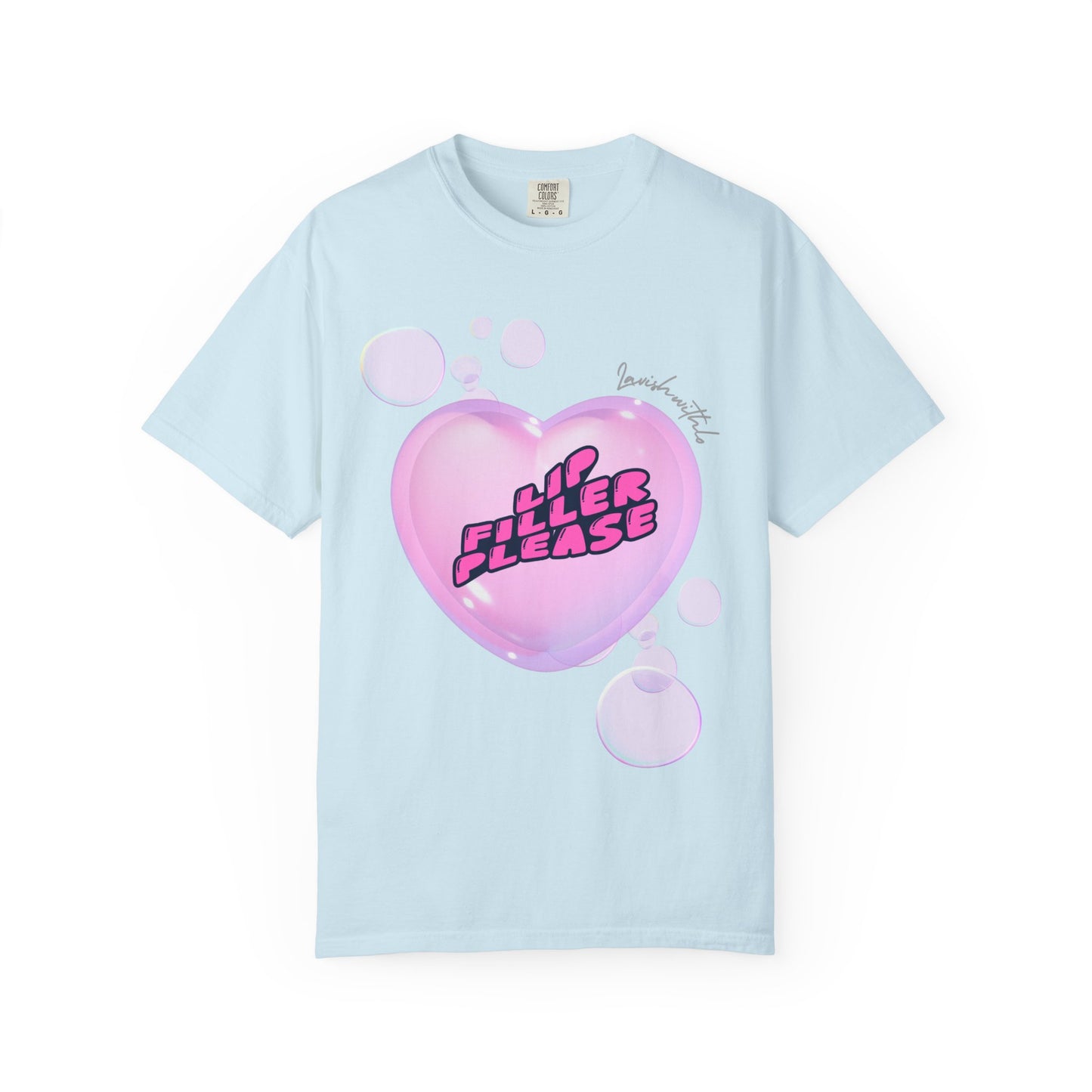 T-Shirt — 'Lil Filler Please' Pink Heart Graphic Tee