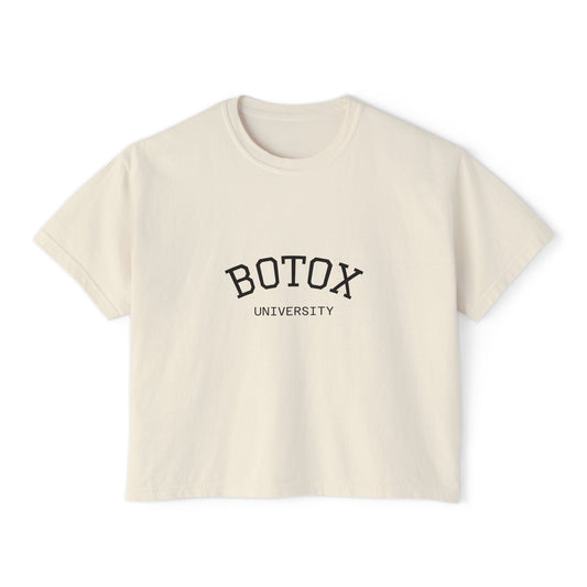 Botox University Boxy Tee — Women's Casual Graphic T‑Shirt