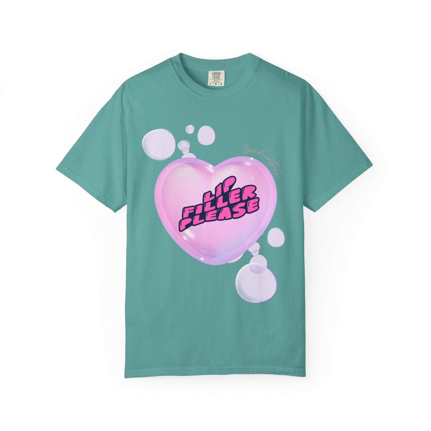 T-Shirt — 'Lil Filler Please' Pink Heart Graphic Tee