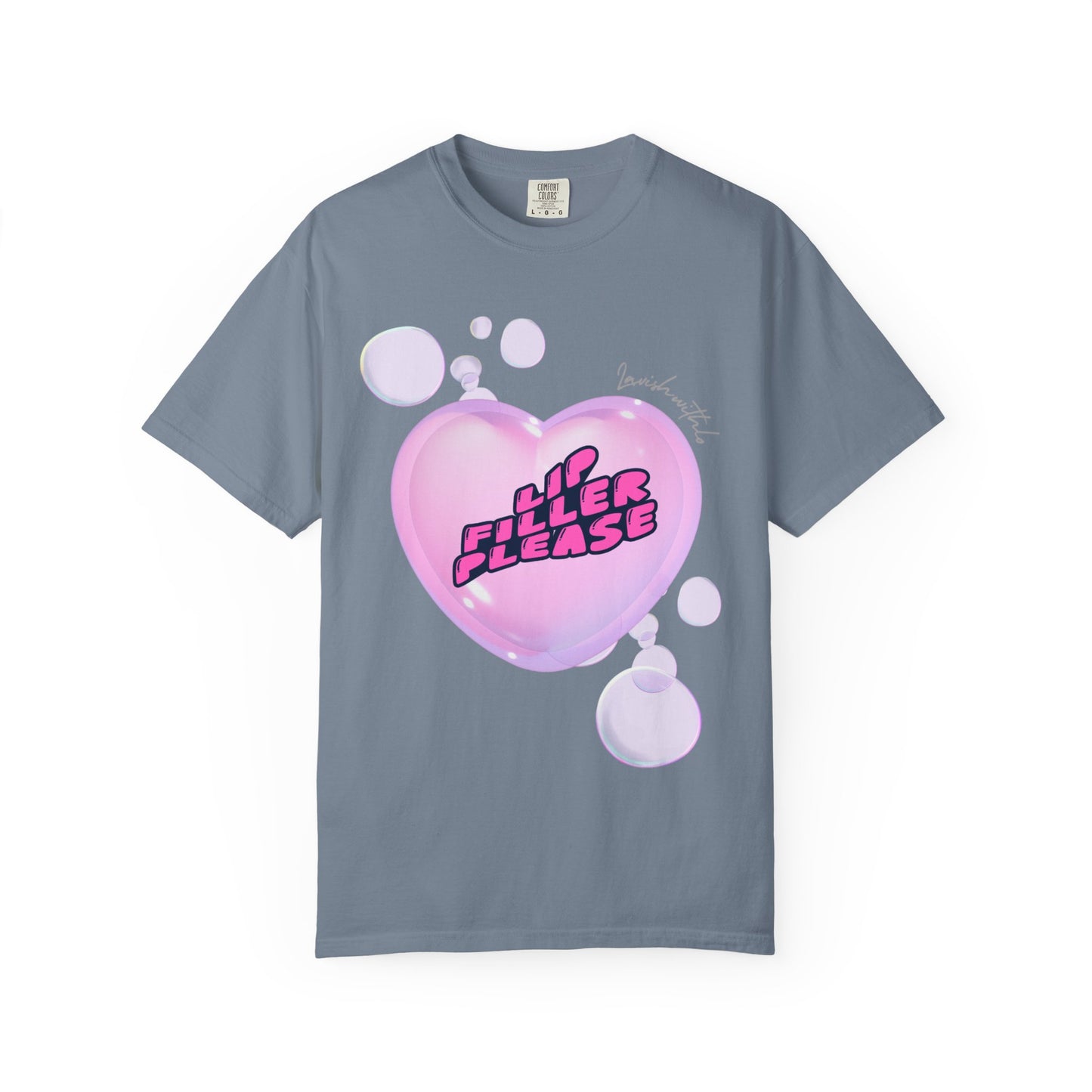 T-Shirt — 'Lil Filler Please' Pink Heart Graphic Tee